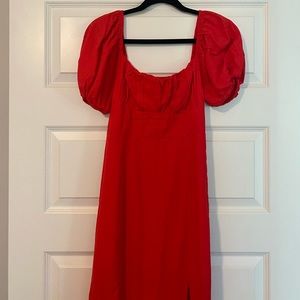 Blu Pepper Boutique Puff-Sleeve Midi Dress!